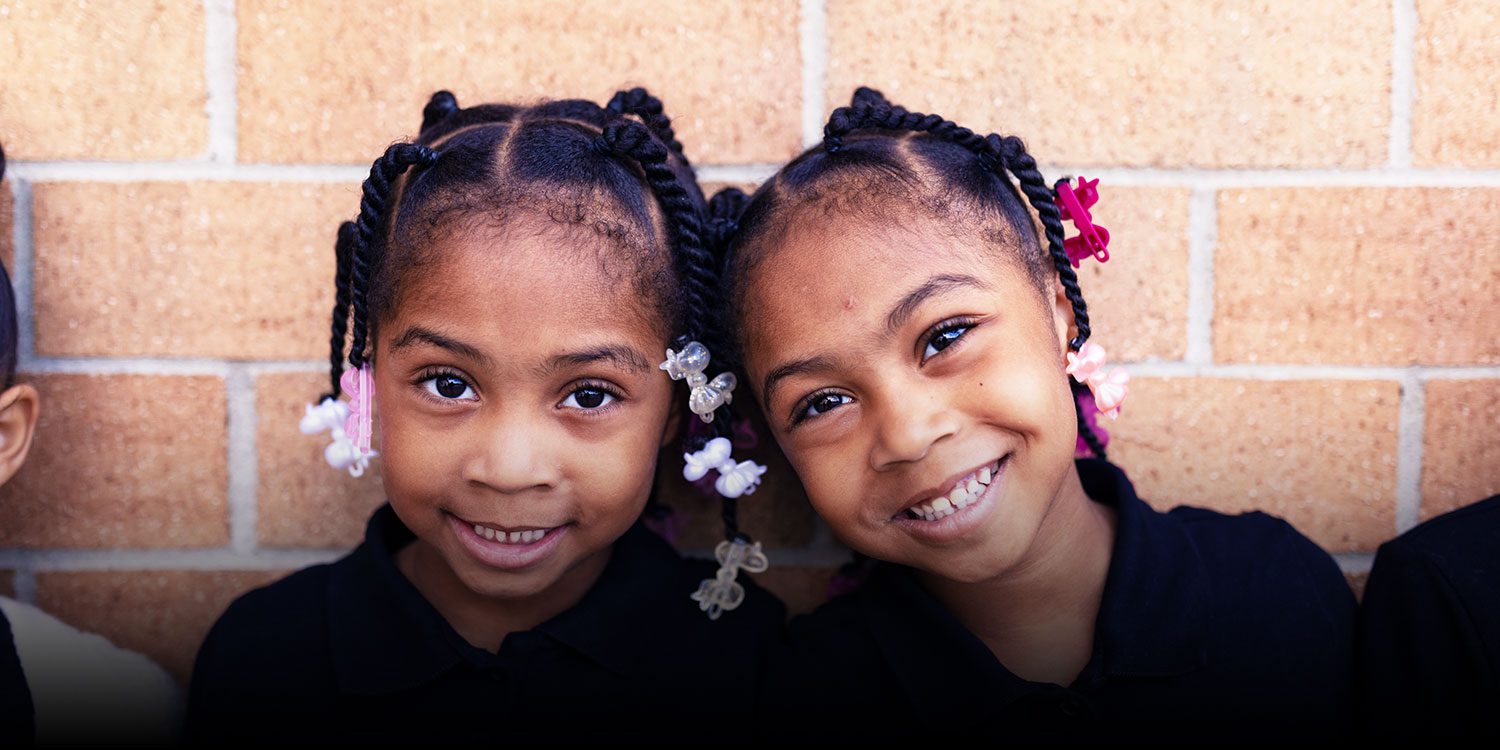 A group of smiling students